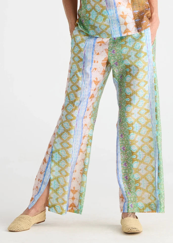Zaket & Plover Wide Leg Pant Riverside Pattern Clash