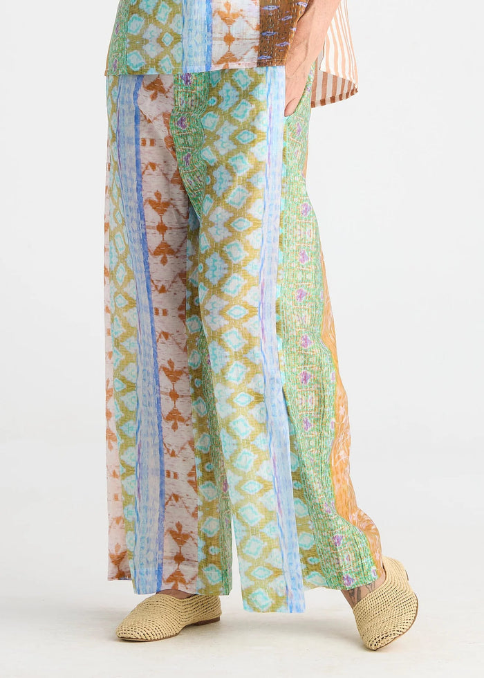 Zaket & Plover Wide Leg Pant Riverside Pattern Clash