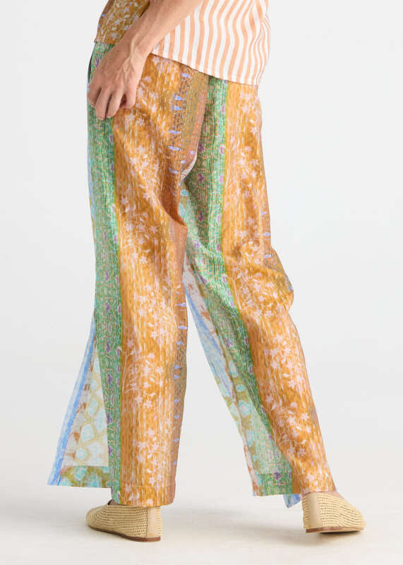 Zaket & Plover Wide Leg Pant Riverside Pattern Clash