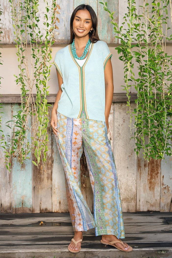 Zaket & Plover Wide Leg Pant Riverside Pattern Clash