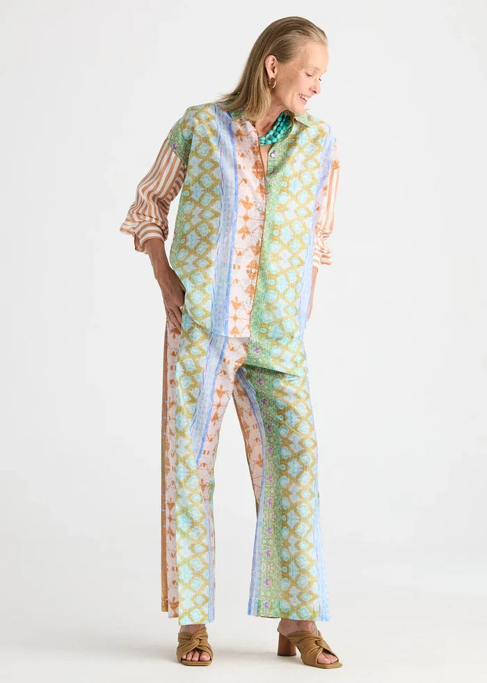 Zaket & Plover Wide Leg Pant Riverside Pattern Clash